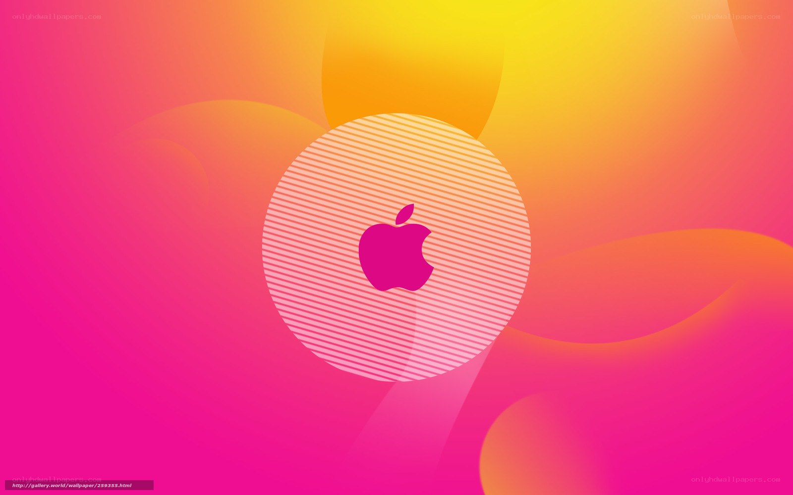 Apple logo on colorful background