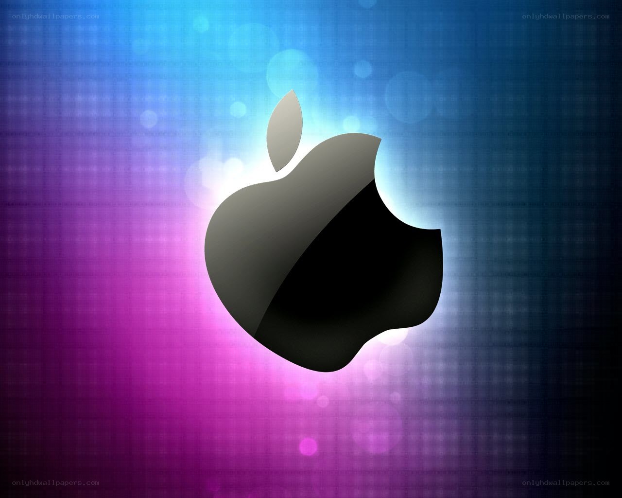 Apple logo on colorful background