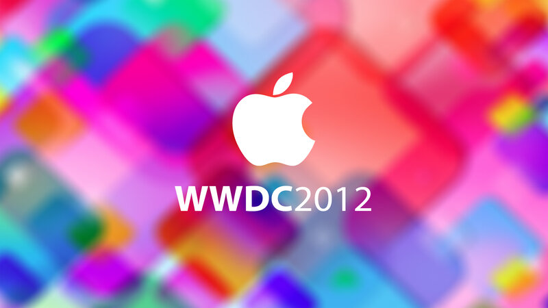 Apple Logo on Colorful Background — Pink