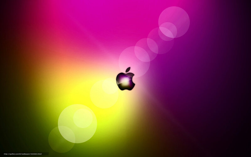 Apple Logo on Colorful Background — Purple, Vibrant