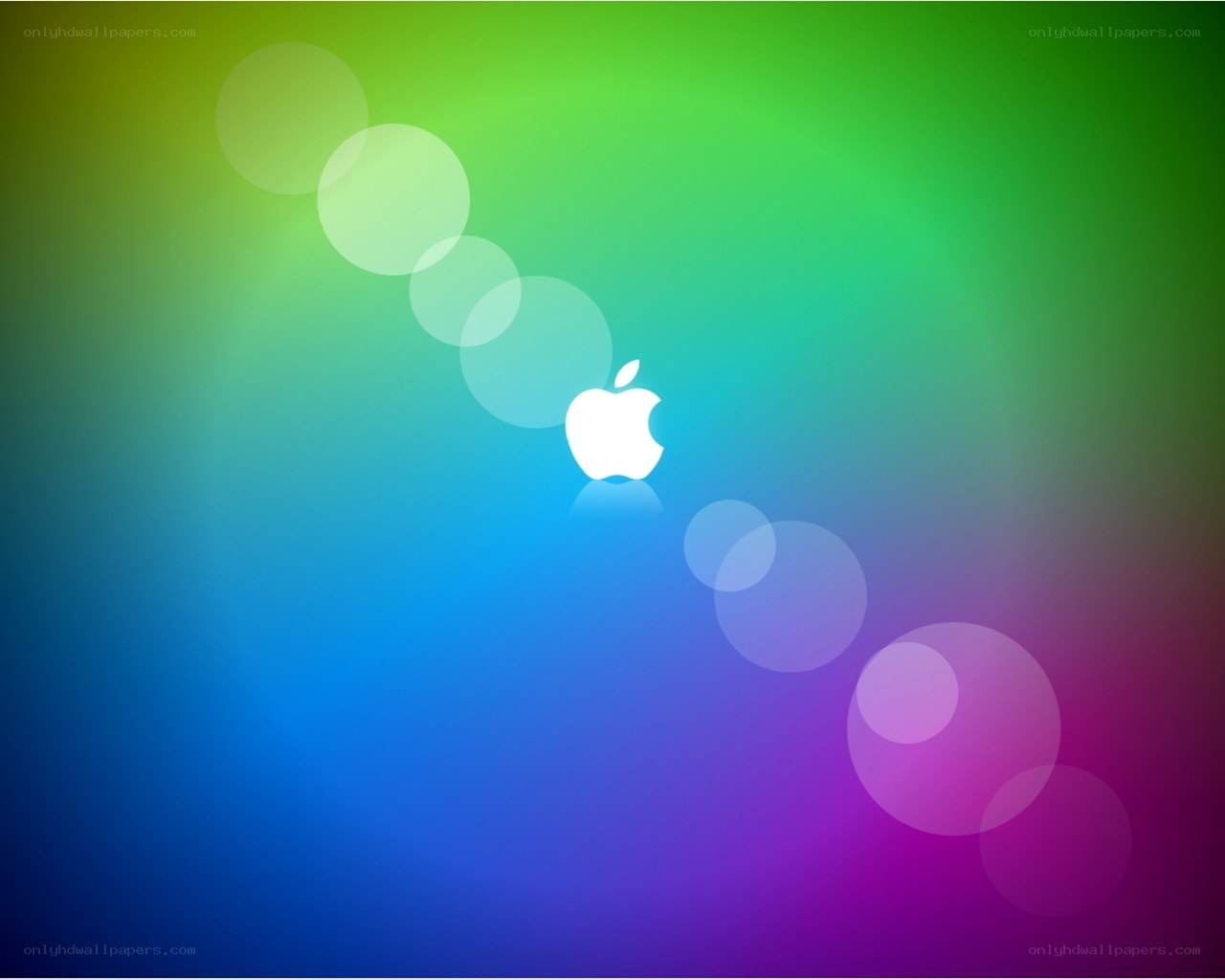 Apple logo on colorful gradient