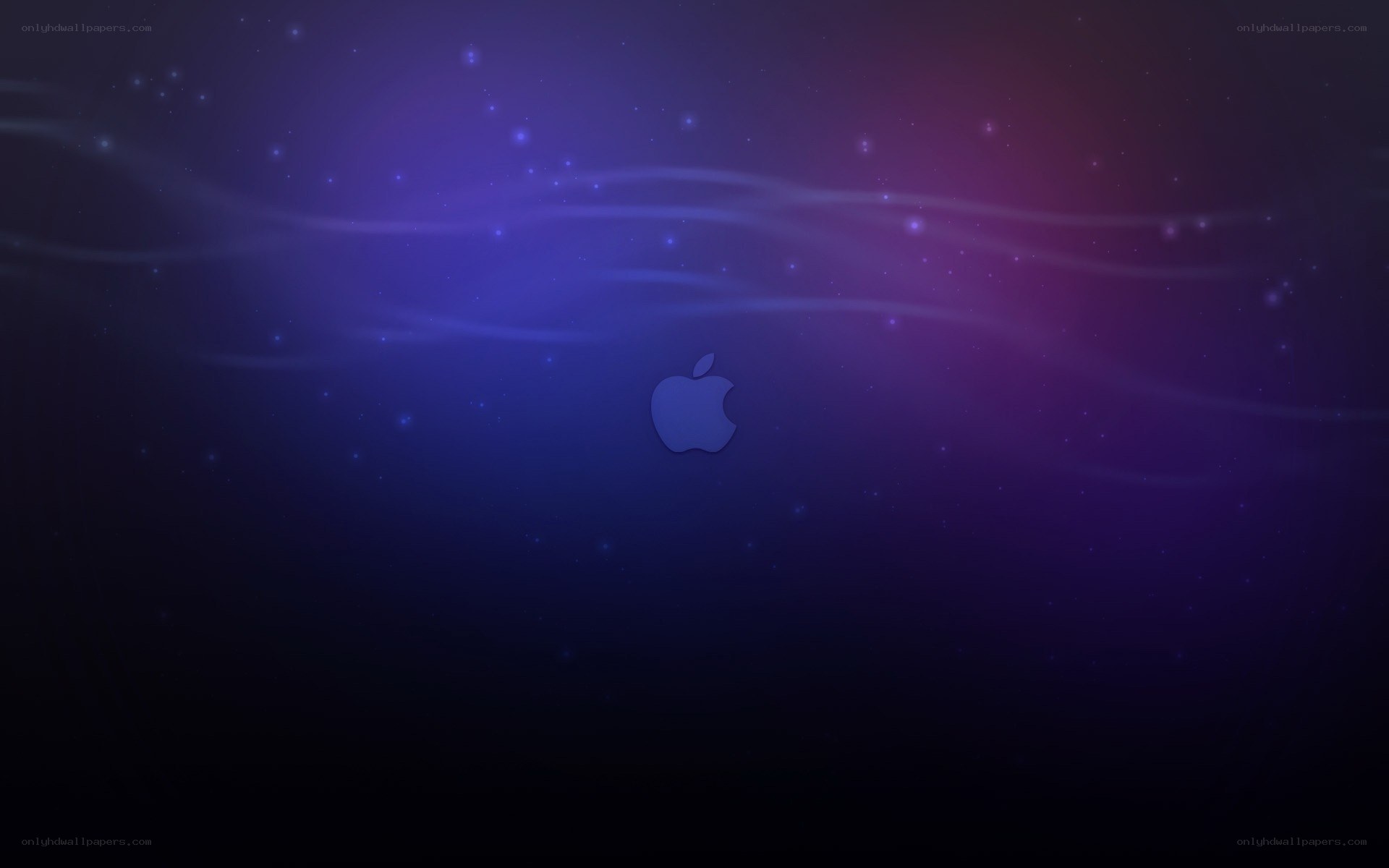 Apple logo on cosmic background