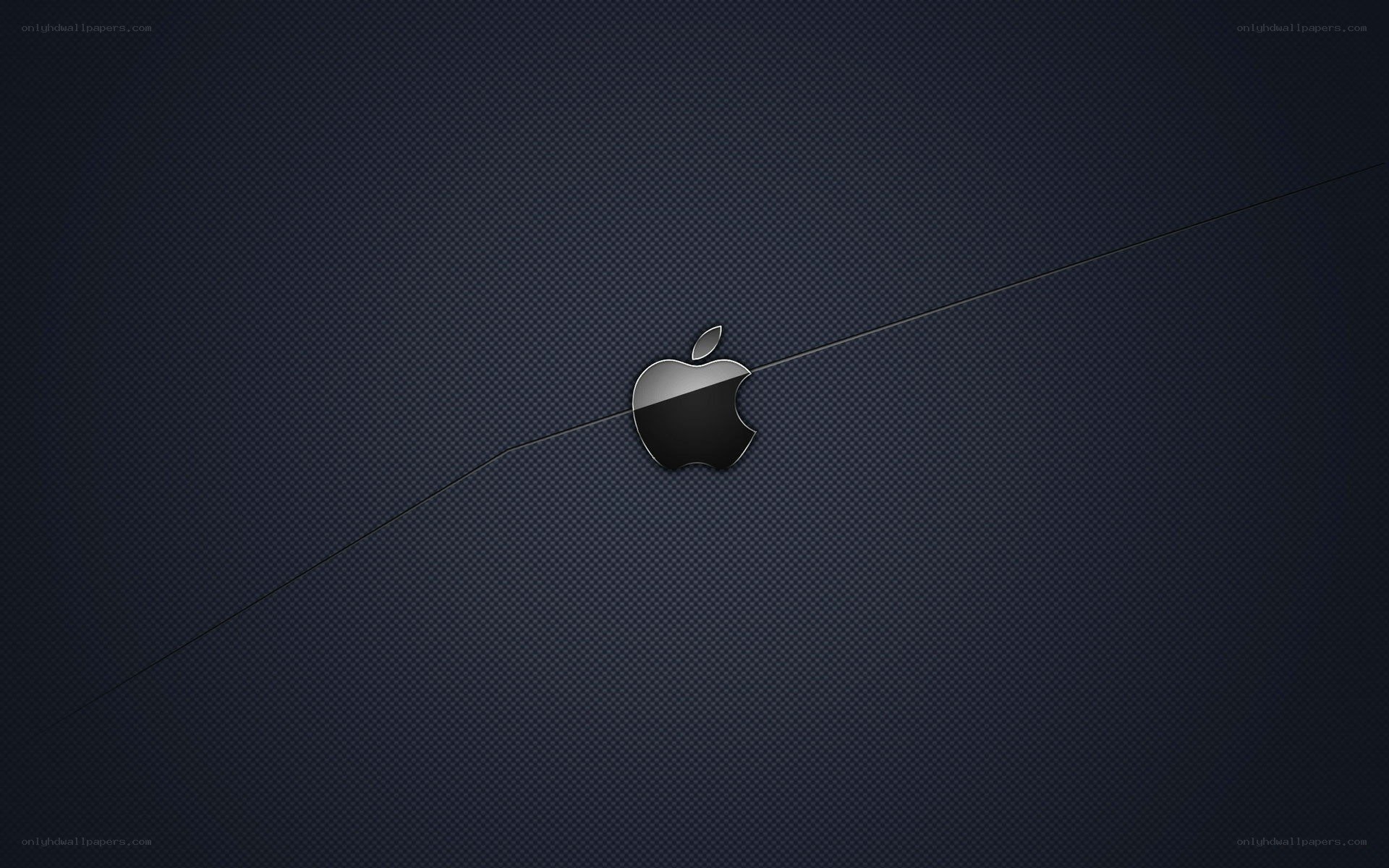 Apple logo on dark background