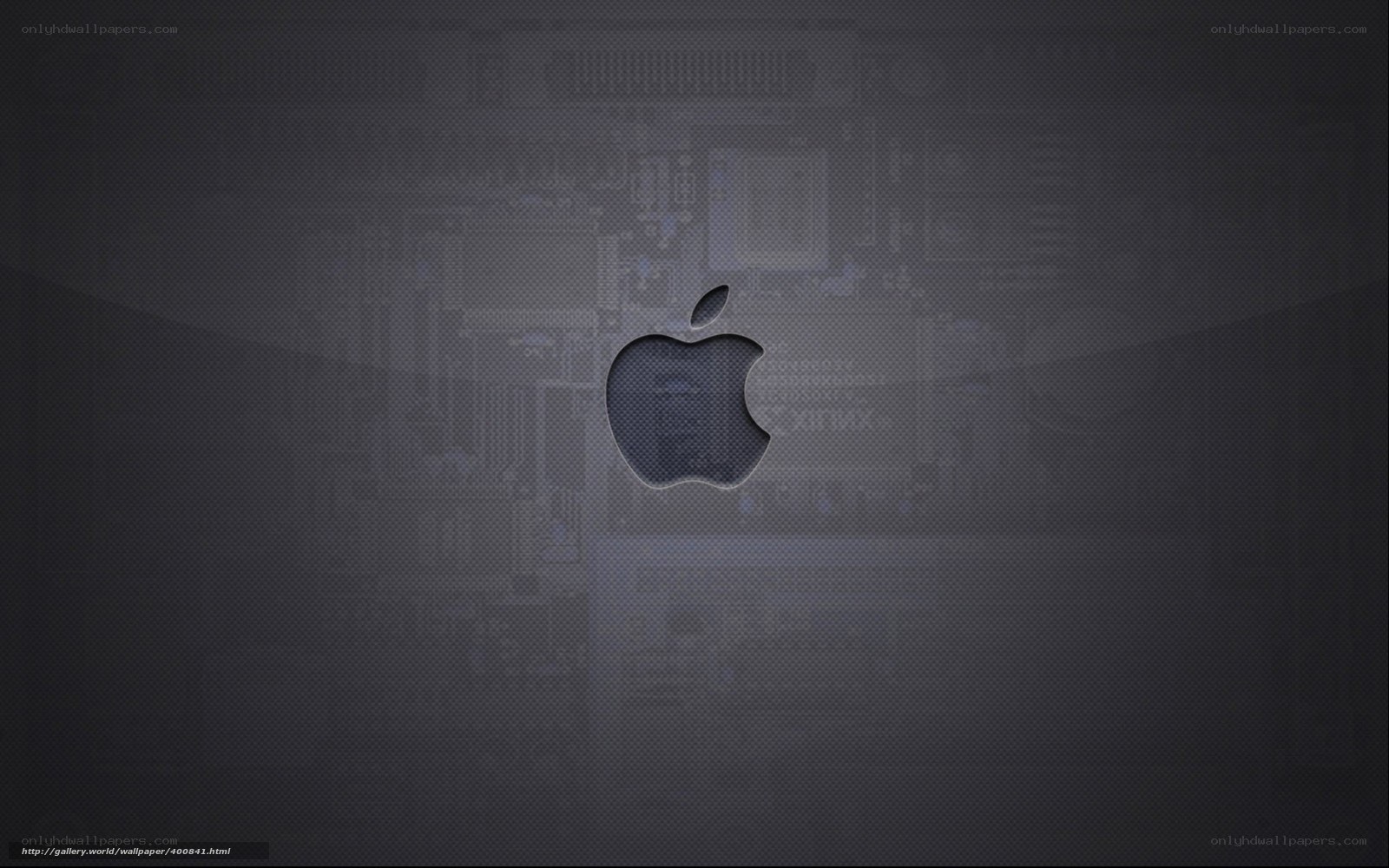 Apple logo on dark background