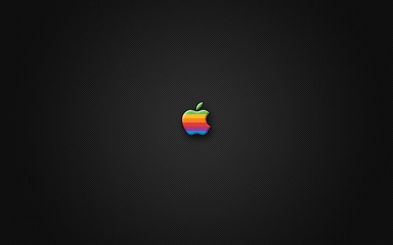 Apple logo on dark background