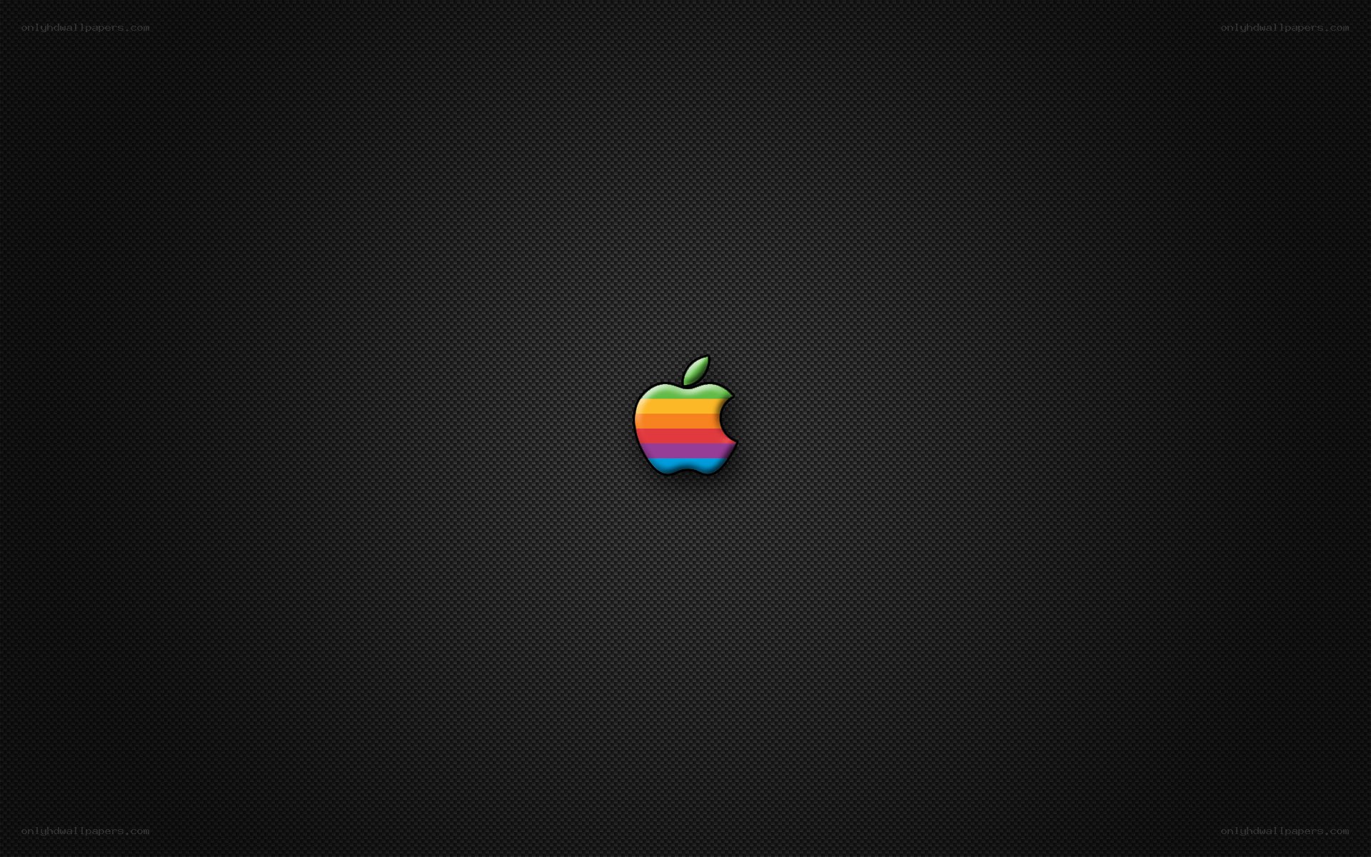 Apple logo on dark background