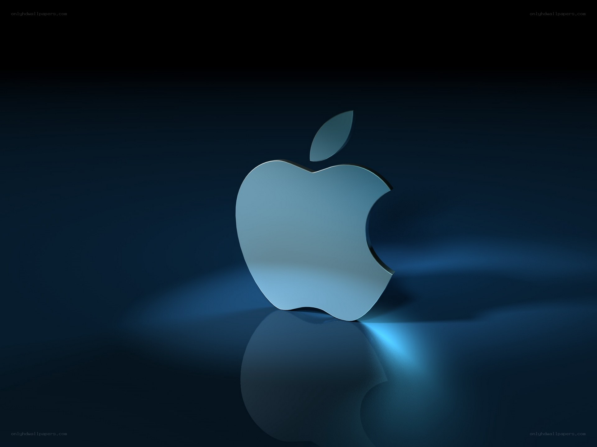 Apple logo on dark background