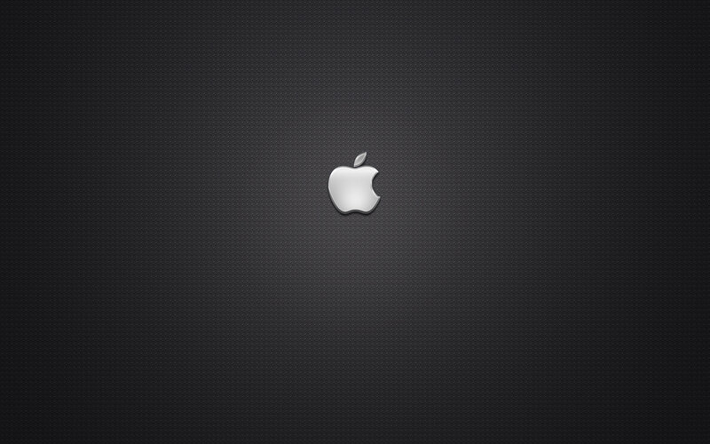 Apple logo on dark background