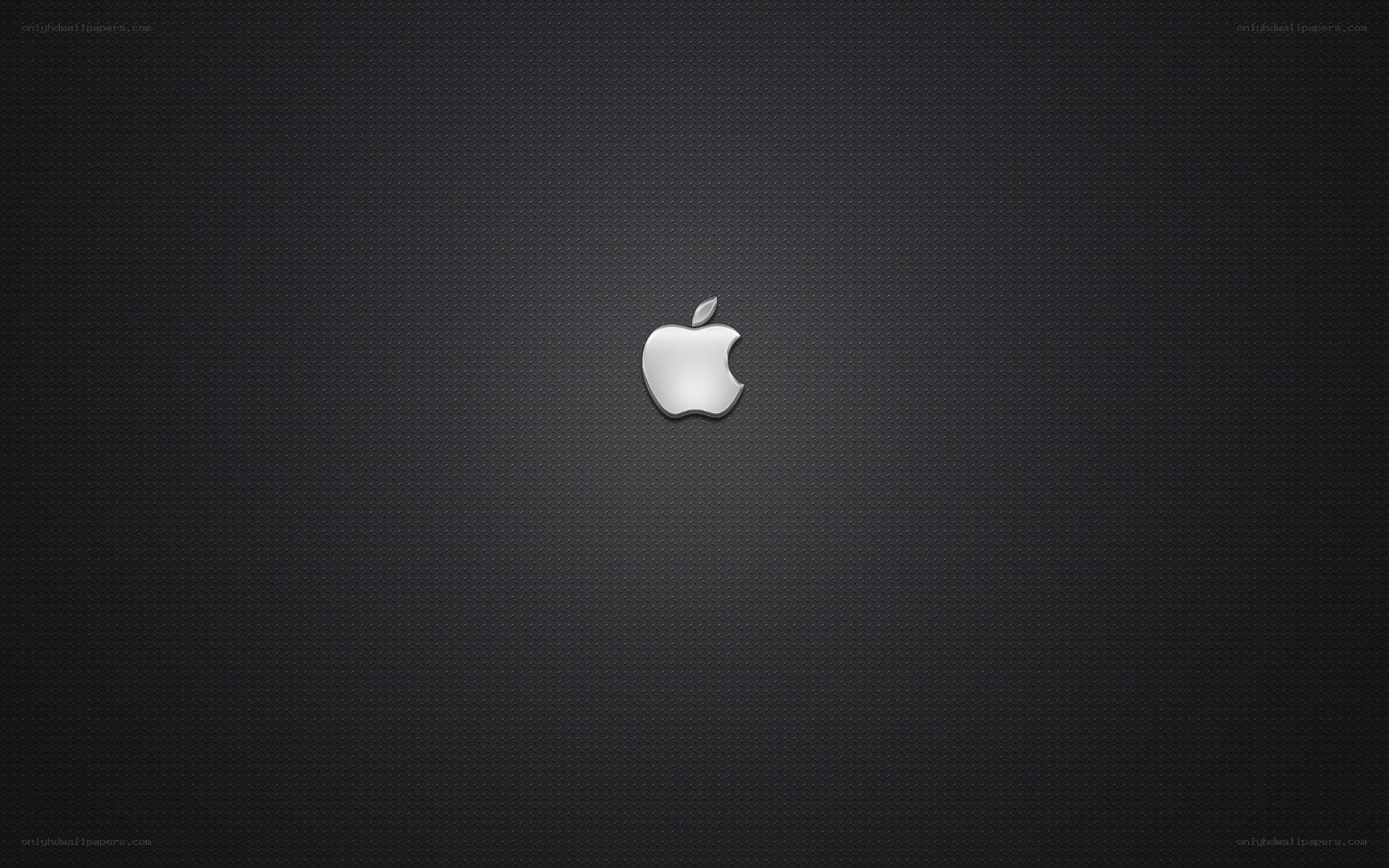 Apple logo on dark background