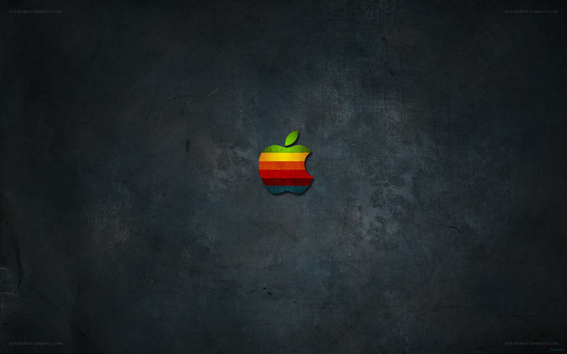 Apple logo on dark background