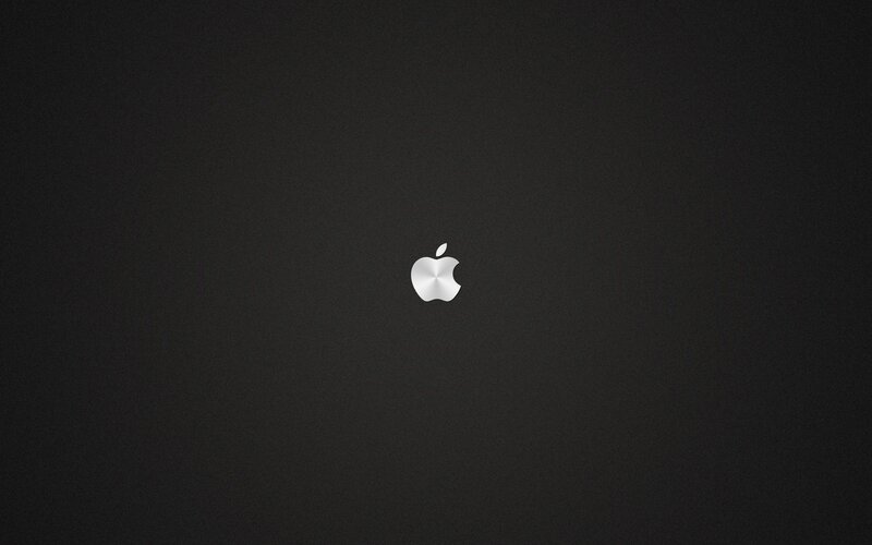 Apple logo on dark background