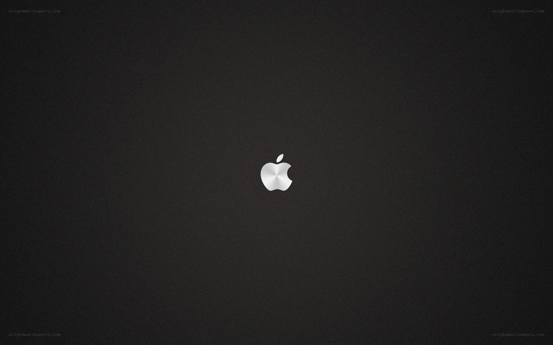 Apple logo on dark background