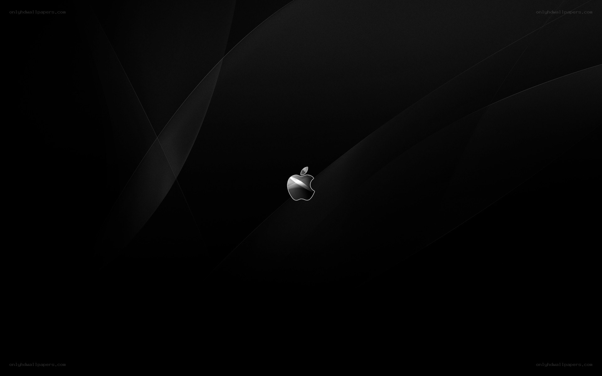 Apple logo on dark background