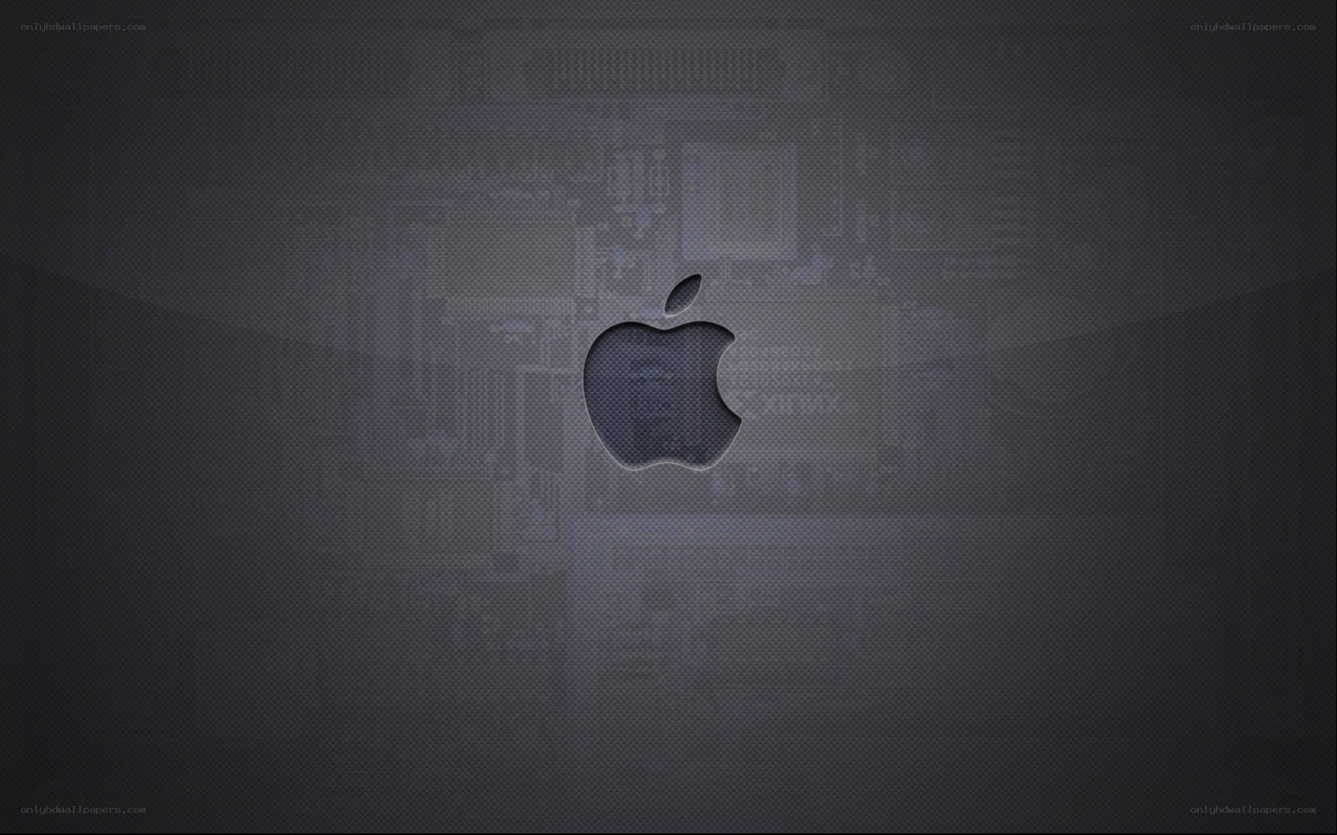 Apple logo on dark background