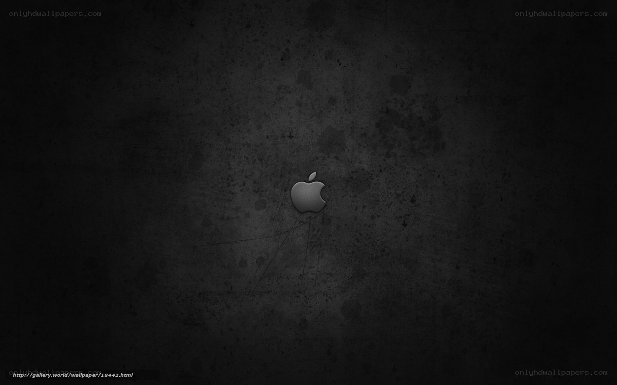 Apple logo on dark background