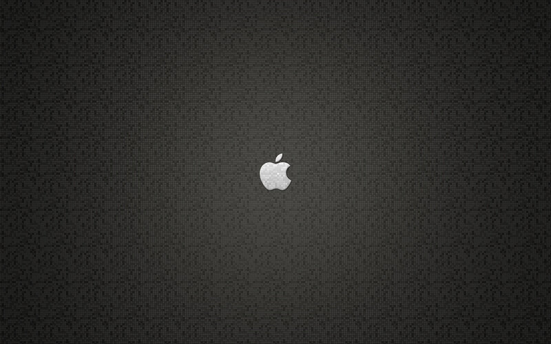 Apple logo on dark background