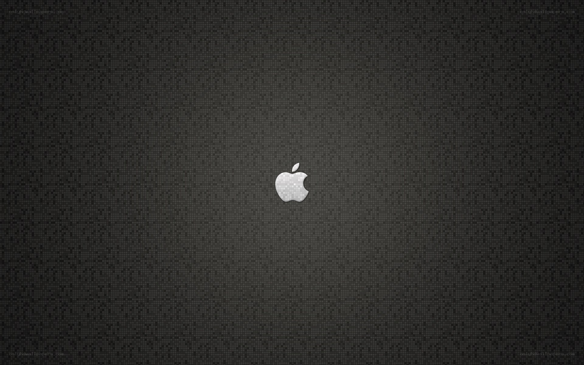 Apple logo on dark background