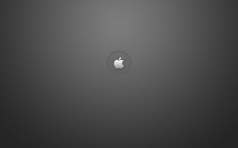 Apple logo on dark background