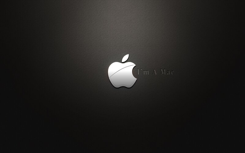 Apple logo on dark background