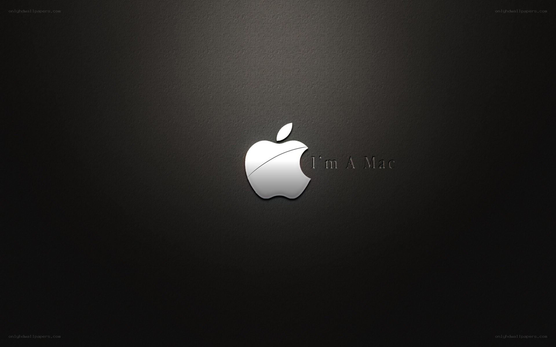 Apple logo on dark background
