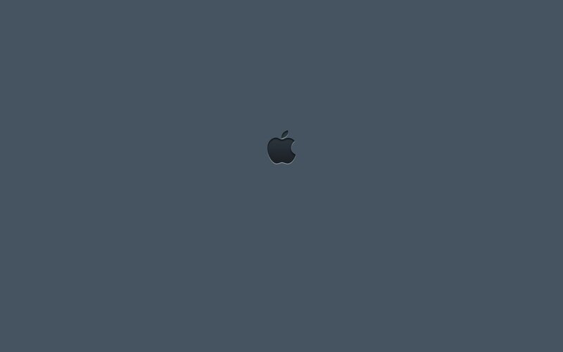 Apple logo on dark background