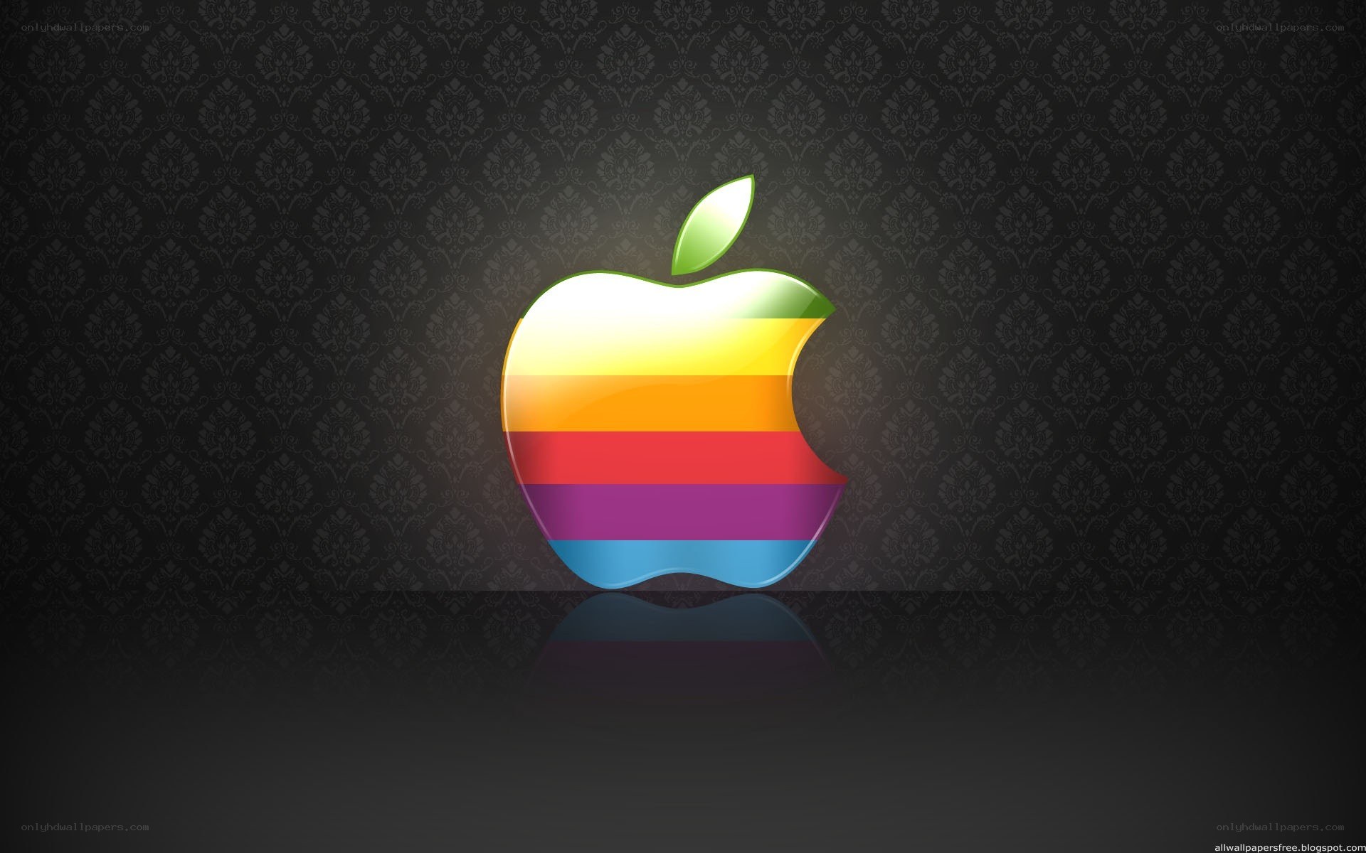 Apple logo on dark background