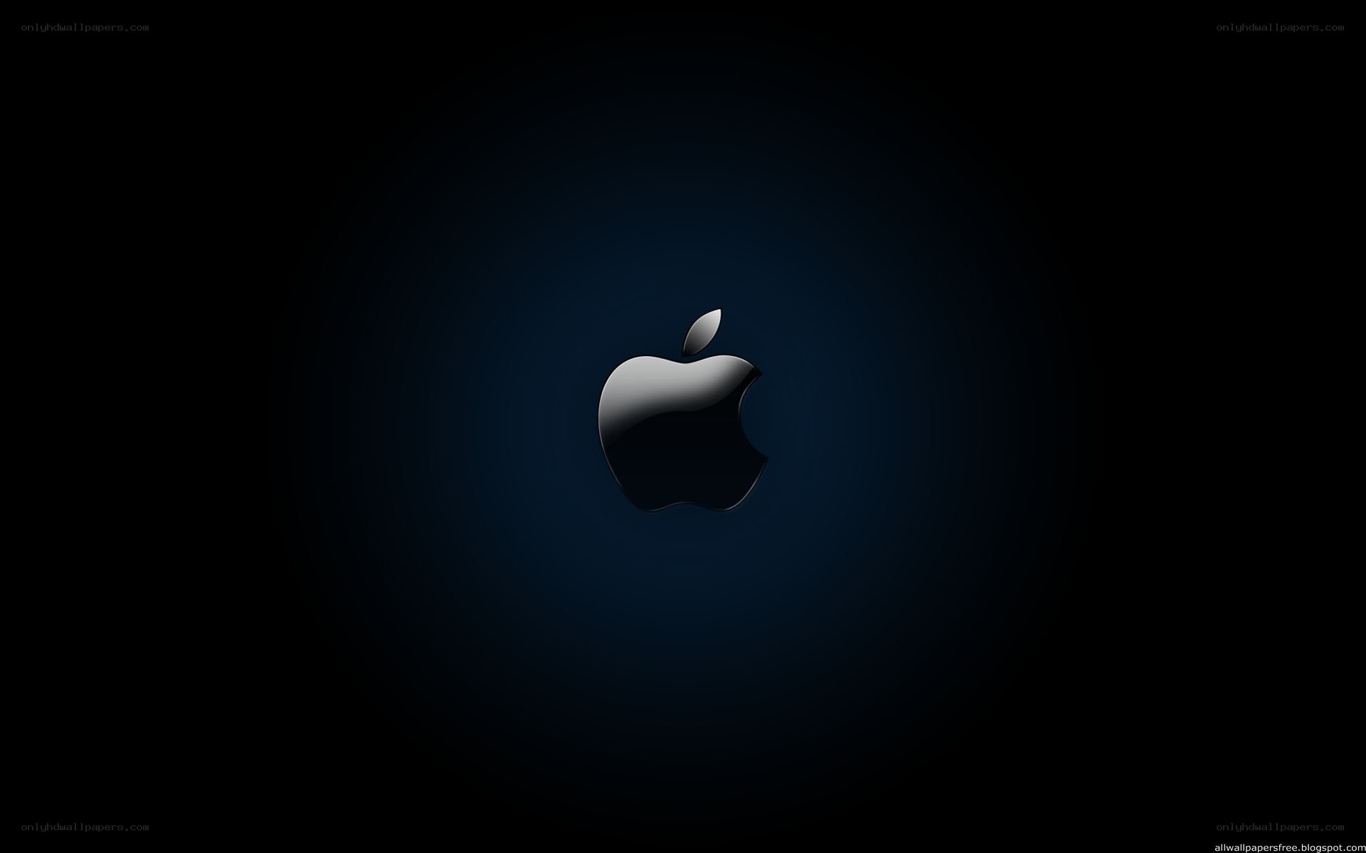 Apple logo on dark background