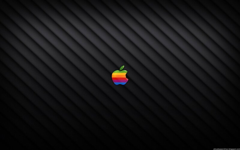 Apple logo on dark background