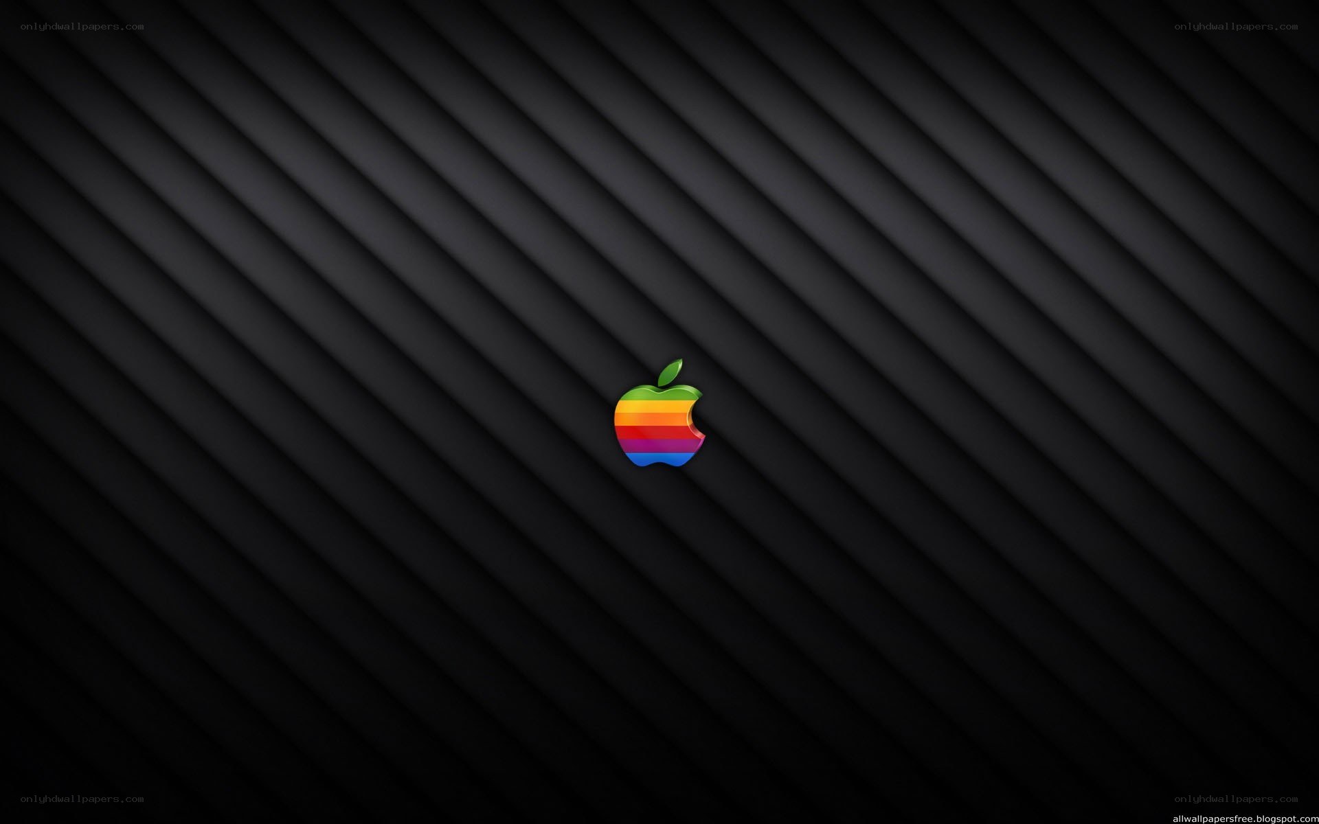 Apple logo on dark background