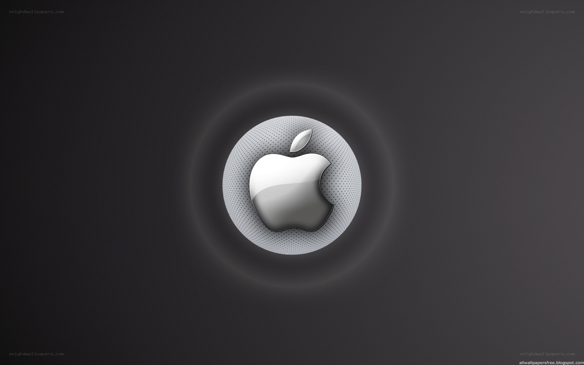 Apple logo on dark background