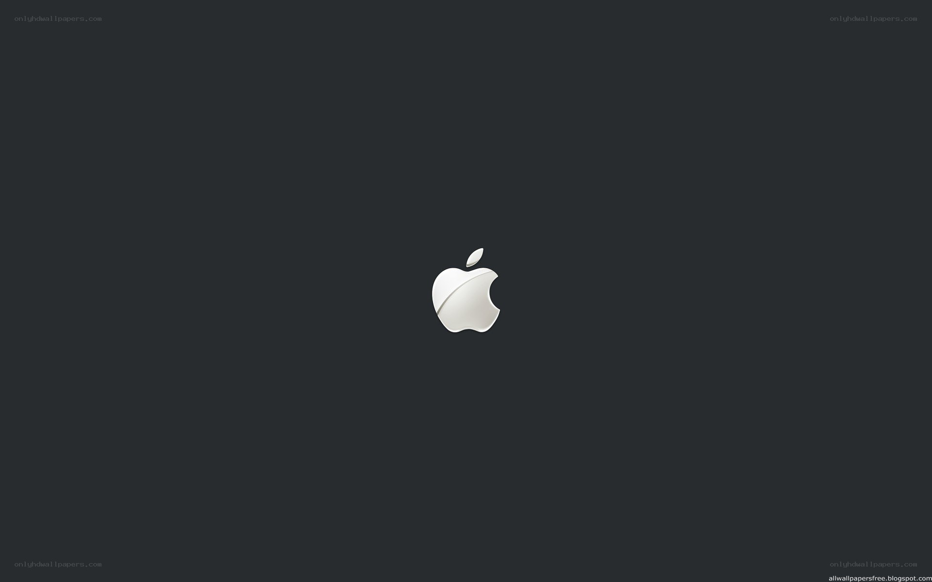 Apple logo on dark background