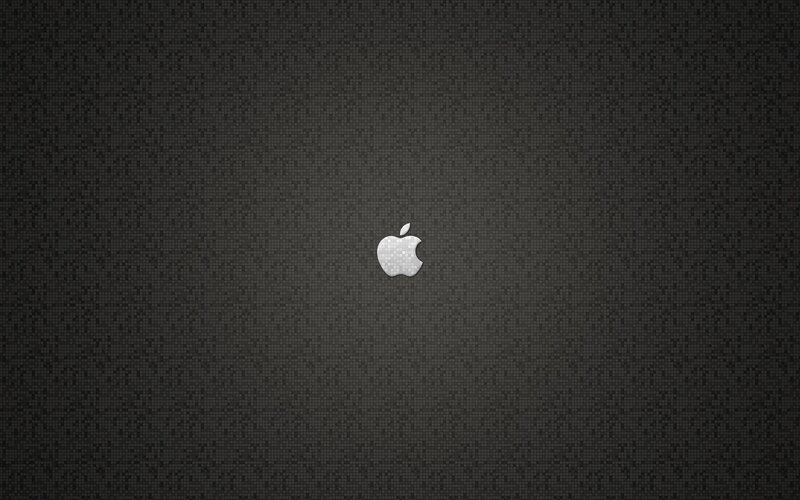 Apple logo on dark background