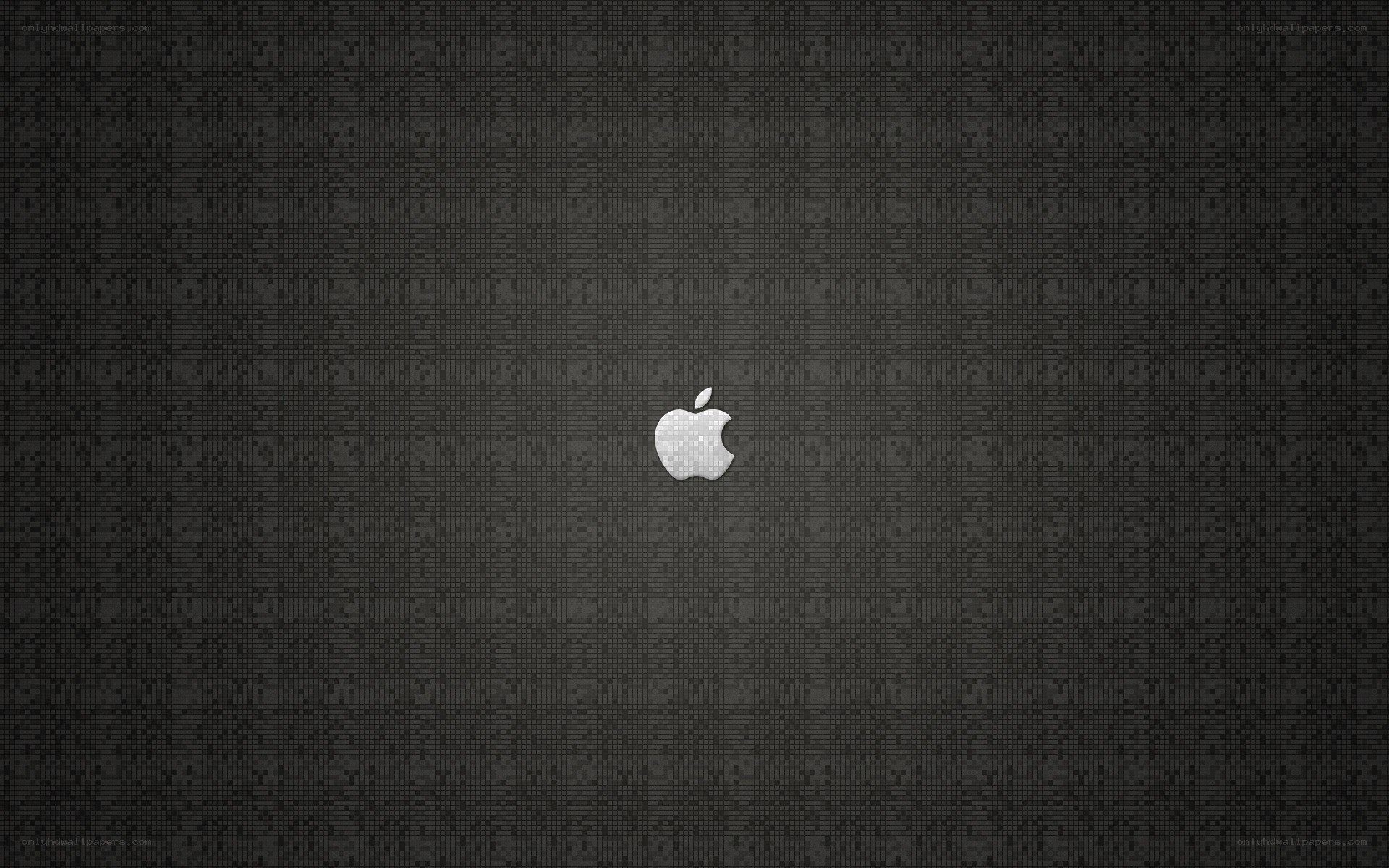 Apple logo on dark background