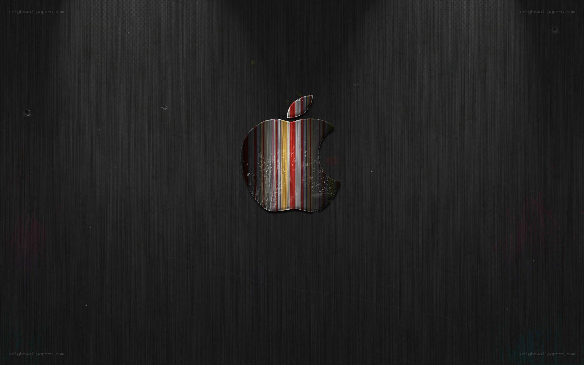 Apple logo on dark background