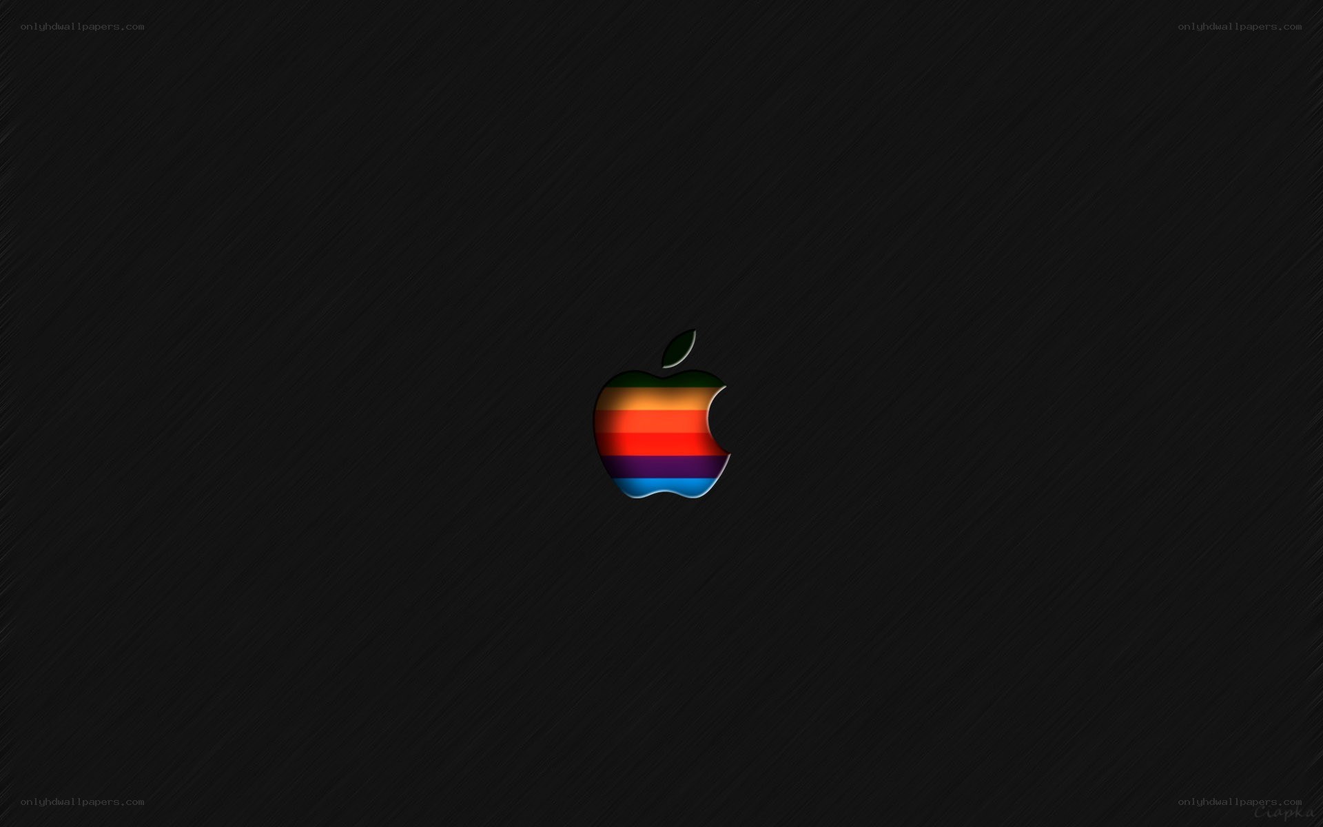 Apple logo on dark background