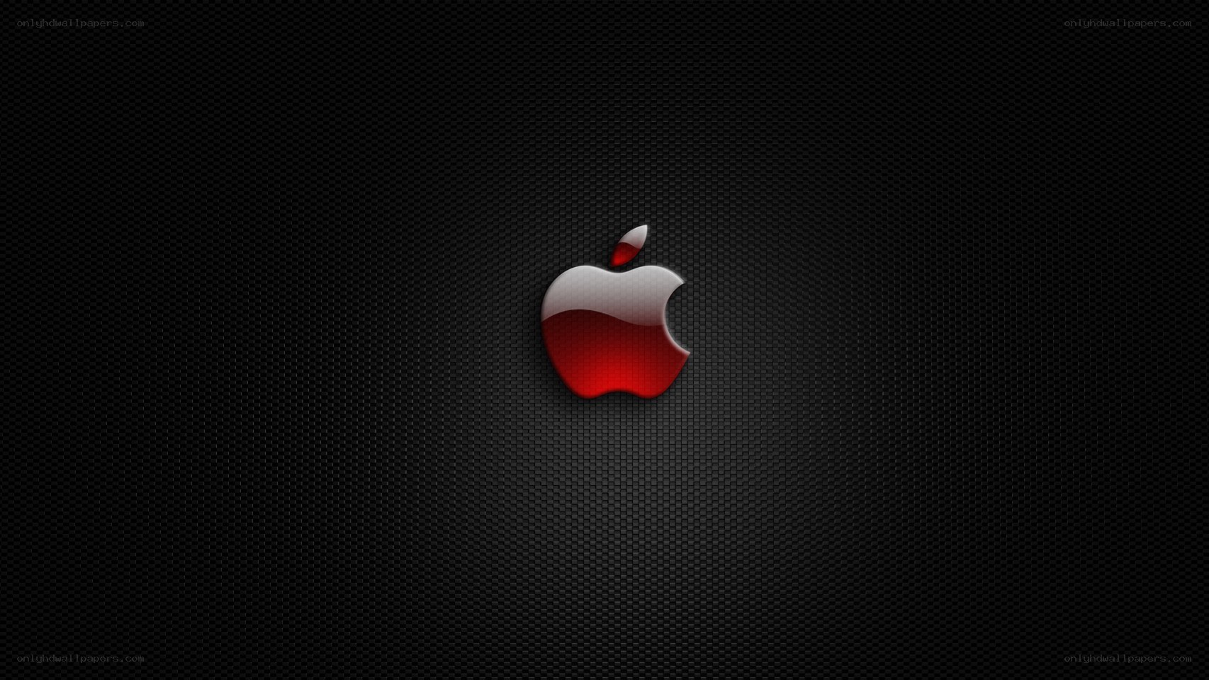 Apple logo on dark background