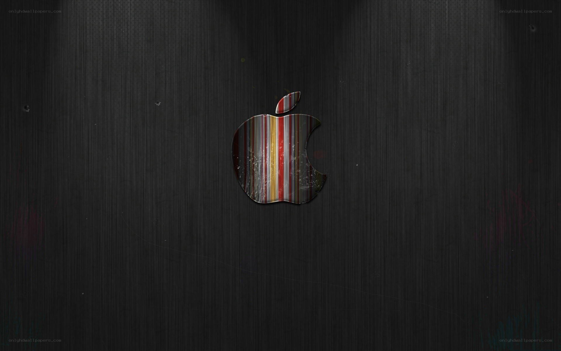 Apple logo on dark background