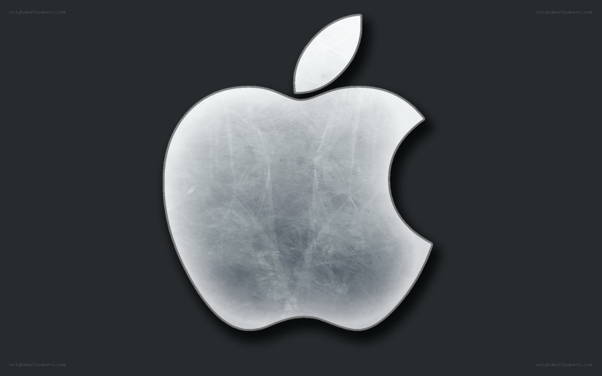 Apple logo on dark background