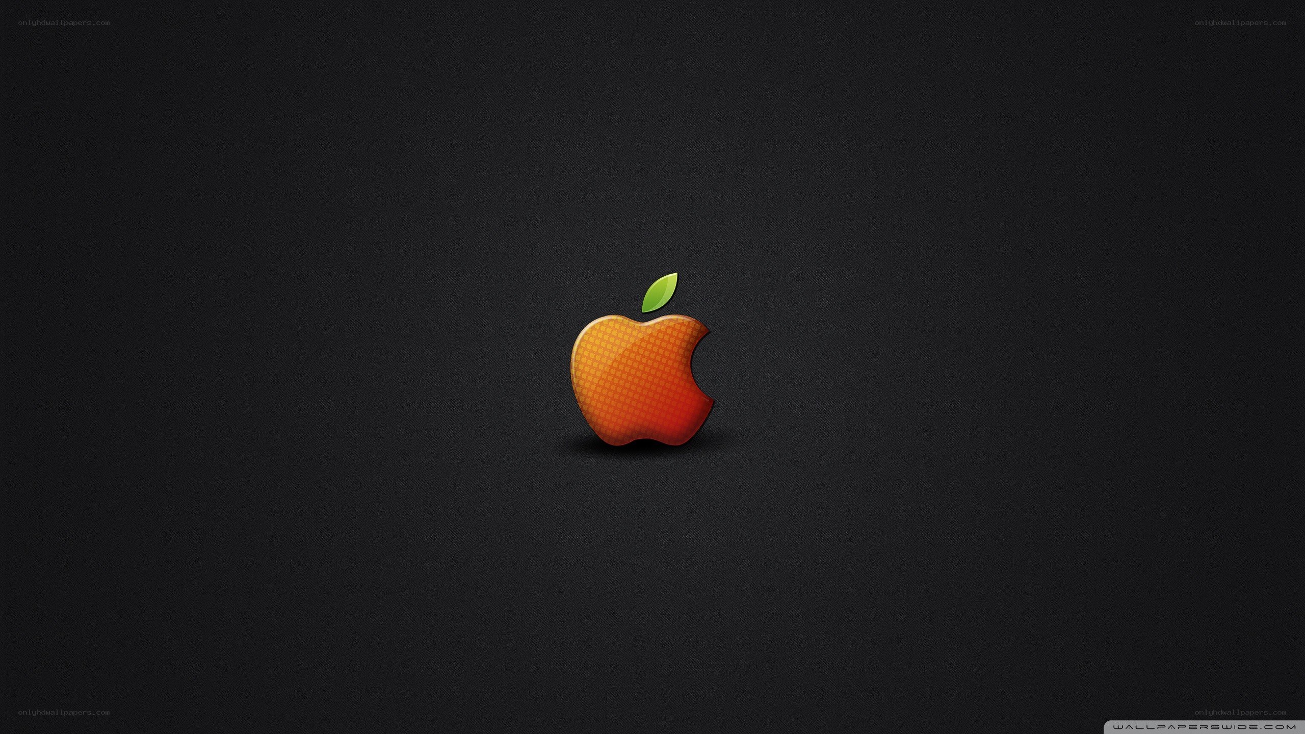 Apple logo on dark background