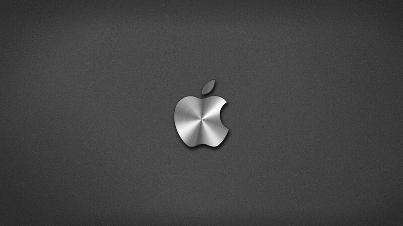 Apple logo on dark background
