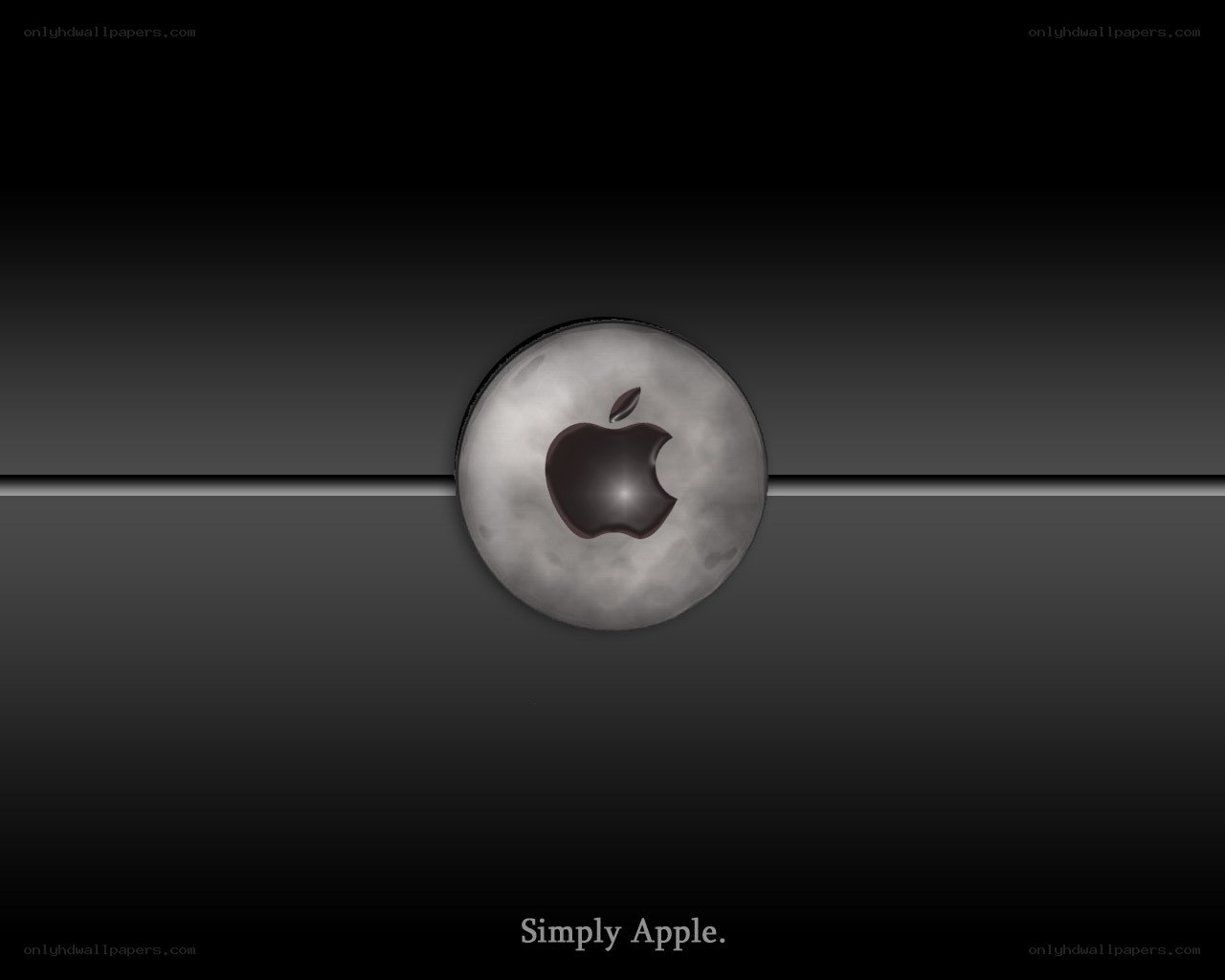 Apple logo on dark background