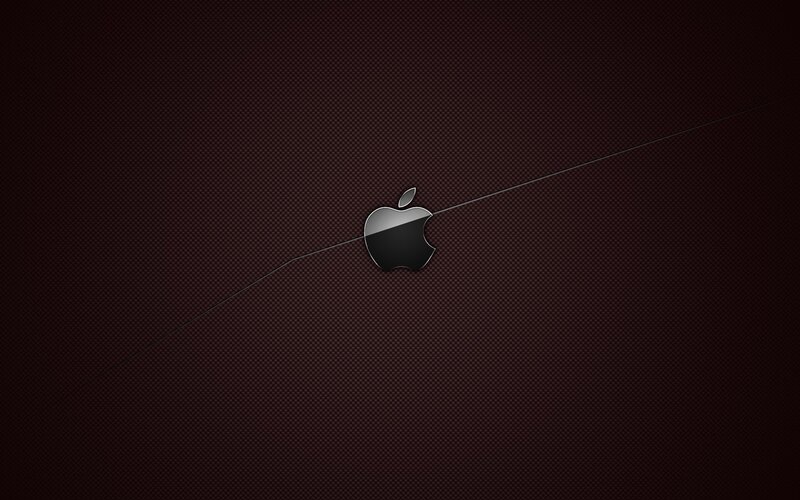 Apple logo on dark background