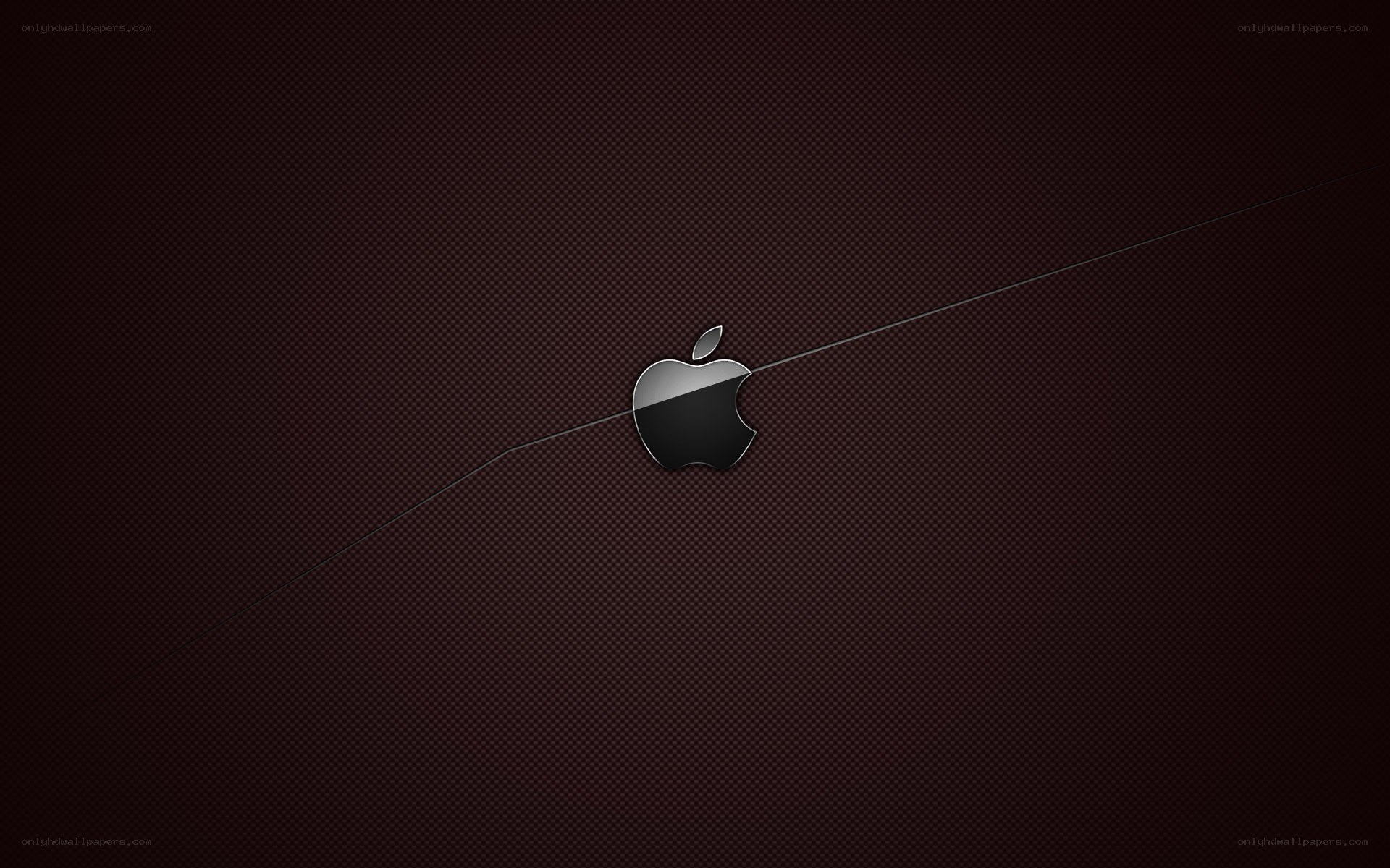 Apple logo on dark background