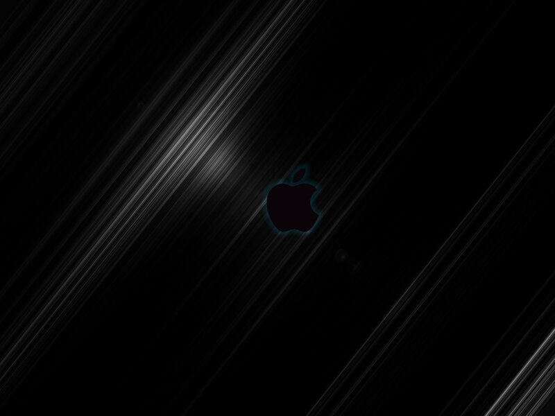 Apple logo on dark background