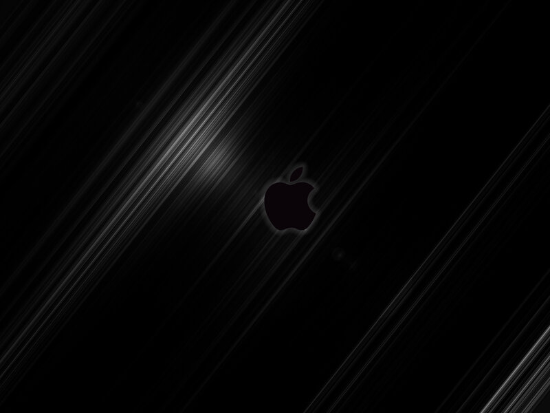 Apple logo on dark background