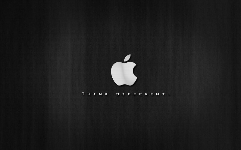 Apple logo on dark background