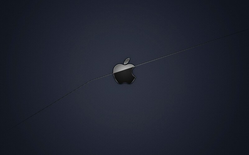 Apple Logo on Dark Background — Black, Sleek, Modern