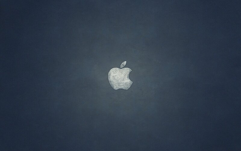 Apple Logo on Dark Background — Gray, Neutral