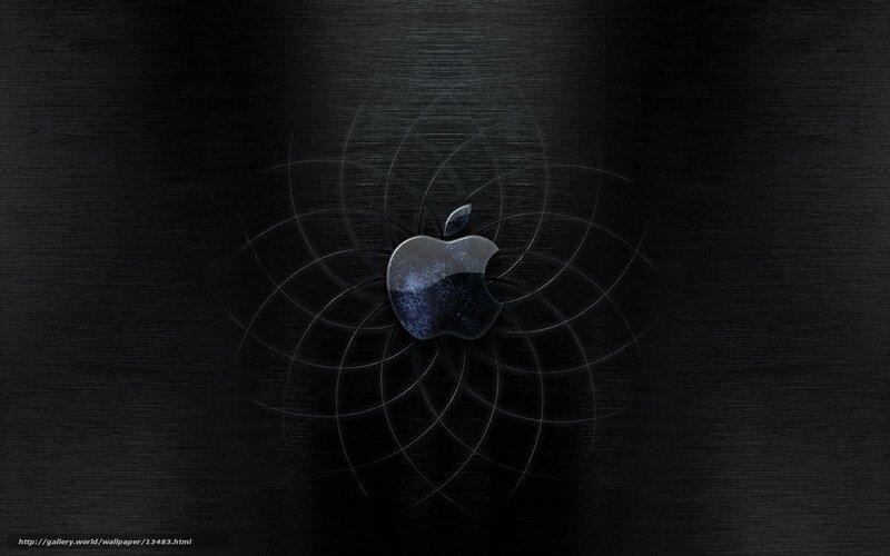 Apple logo on dark background