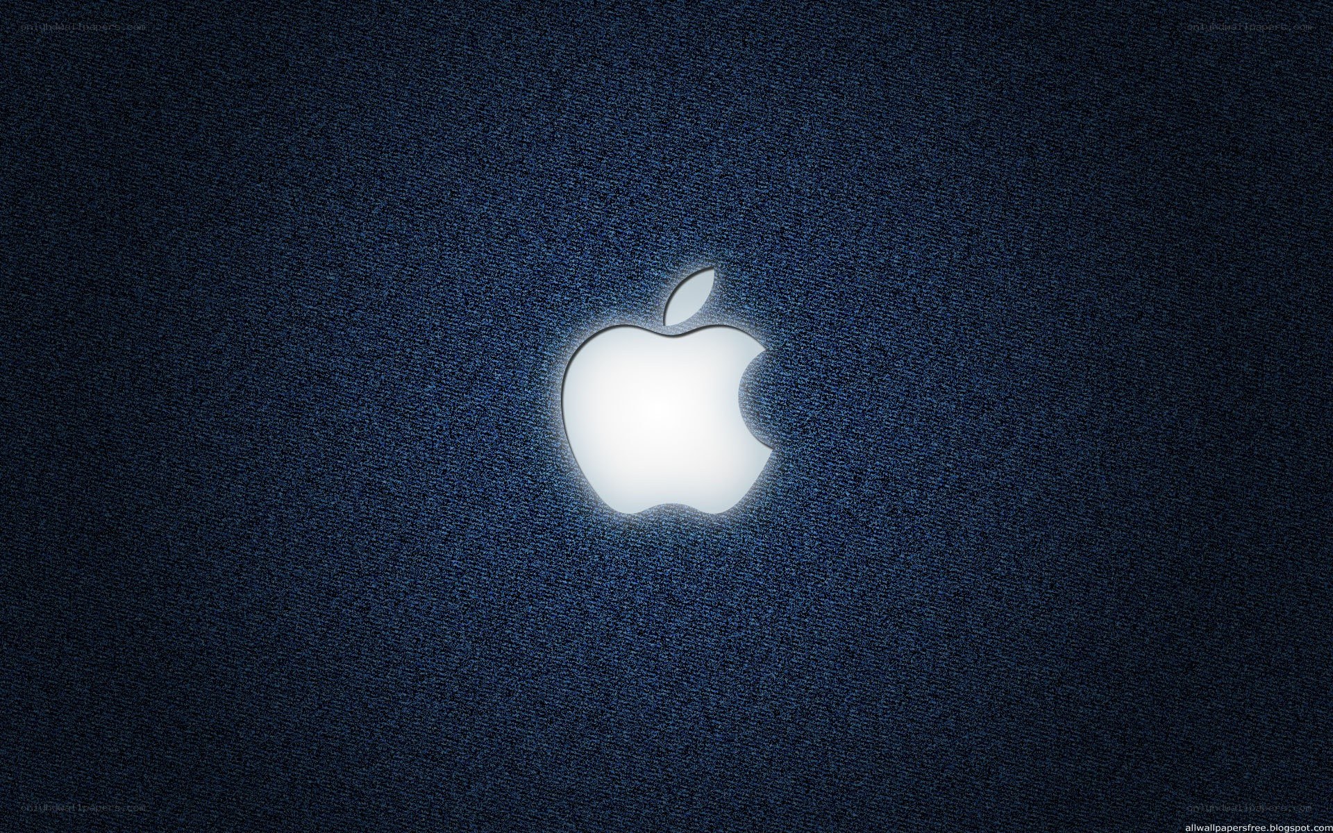 Apple logo on dark fabric